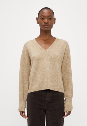 VMJUPITER V NECK - Pullover - silver mink melange
