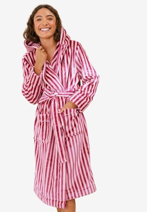 Friends Like These, HOODED ROBE - Bademantel - pink stripe