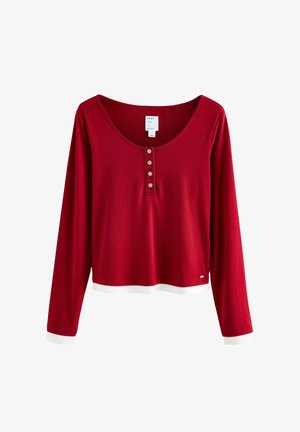 Next, REGULAR FIT - MOCK LAYER LONG SLEEVE SET - Nachtwäsche Set - red check