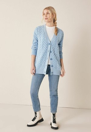 CABLE BUTTON - Chaqueta de punto - blue