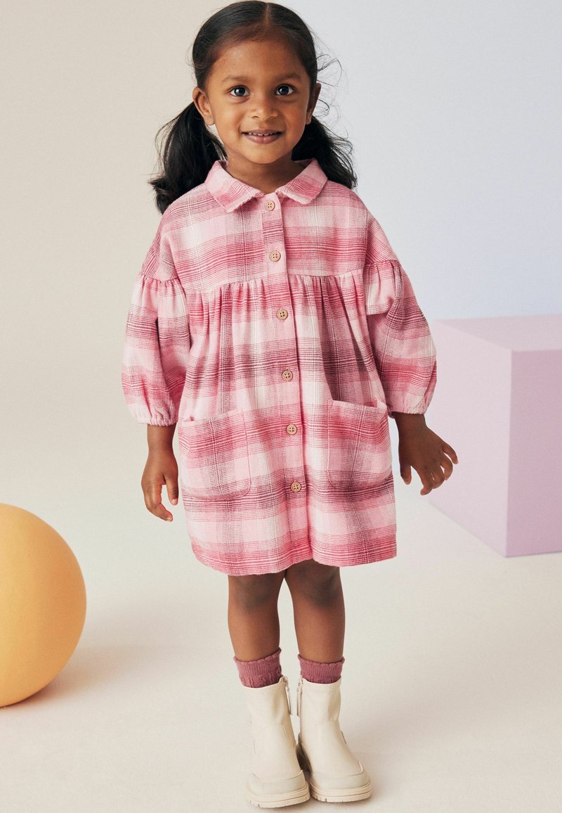 Next Robe chemise - red pink check