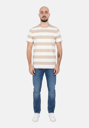 Yes Zee T-SHIRT 2232 VAR - T-shirt con stampa - mottled beige