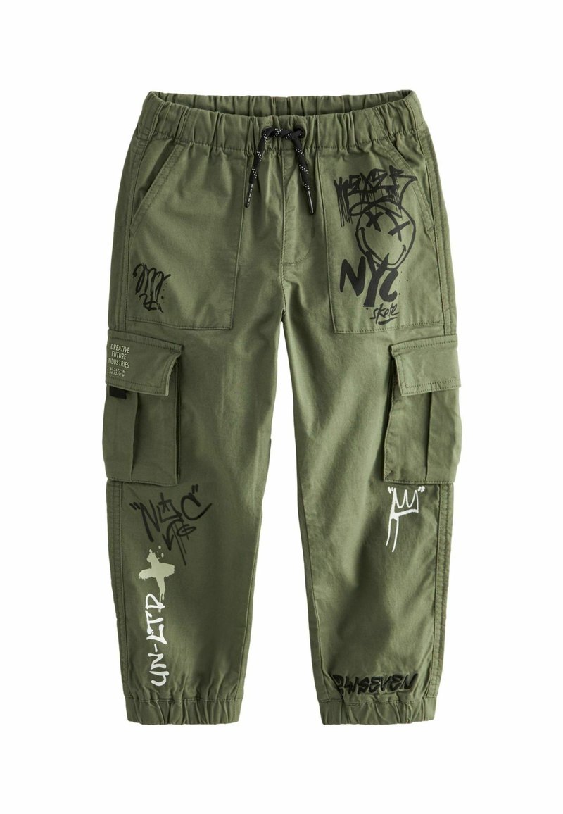Next - GRAFITTI - REGULAR FIT - Cargo trousers - khaki green, Enlarge