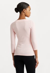 Lauren Ralph Lauren SURPLICE JERSEY TOP - Hosszú ujjú felső - pink opal