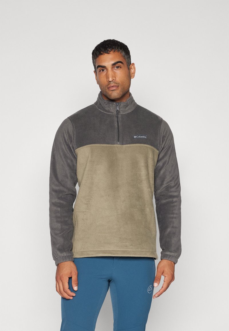 Columbia STEENS MOUNTAIN™ HALF ZIP - Felpa in pile - shark/stone green