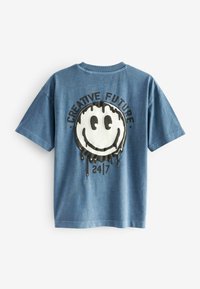 Next Triko s potiskem - blue back print