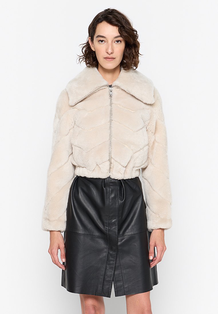 AllSaints Leren jas beige AllSaints Leren jas beige