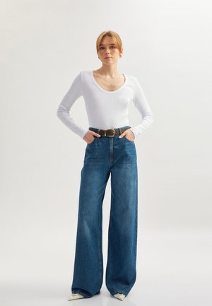 Koton WIDE - Wide Leg - blue denim