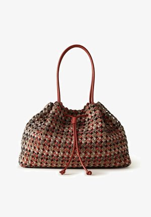 Borbonese, LA NIDO SHOPPING BAG LARGE - Borsa a mano - multicolore op red papaya