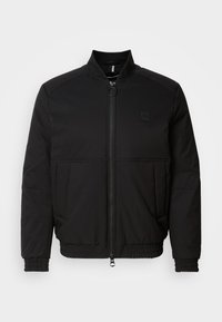 REGULAR FIT WITH LOGOED METAL BADGE ON RUBBER PATCH - Bomberjacke - black