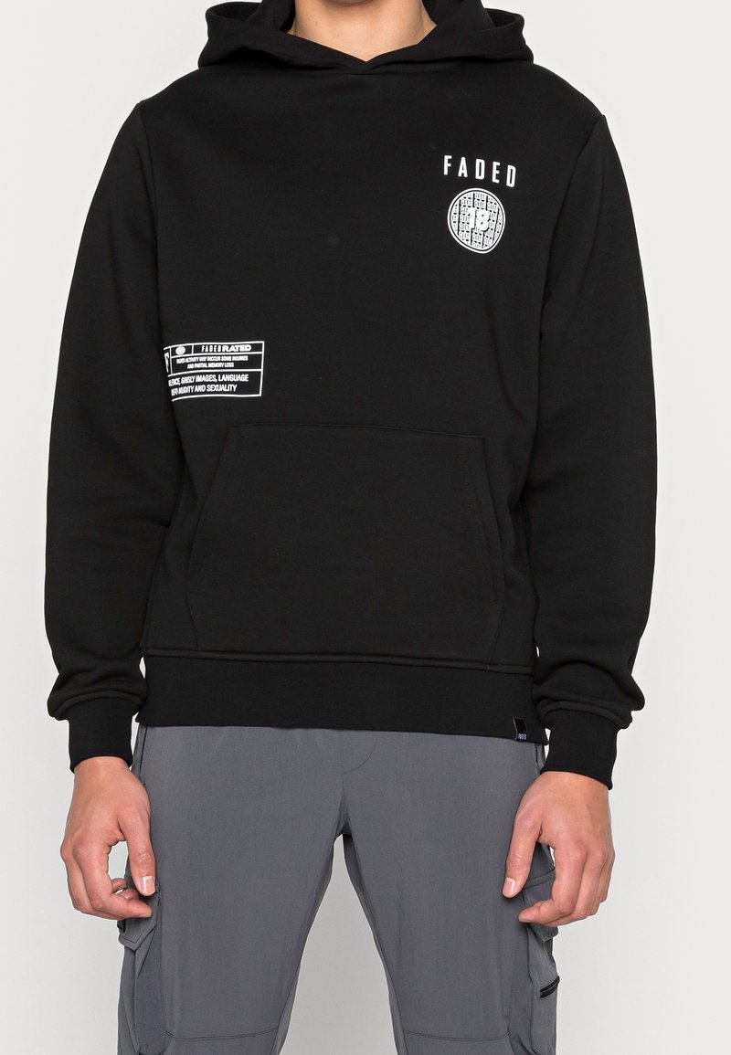 FADED Mikina s kapucí - black