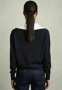 Reiss REGULAR FIT - NINA COLLARED CRICKET - Polosärk - navy white