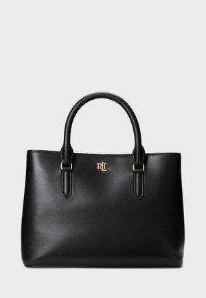 LEATHER SMALL MARCY SATCHEL - Bolso de mano - black