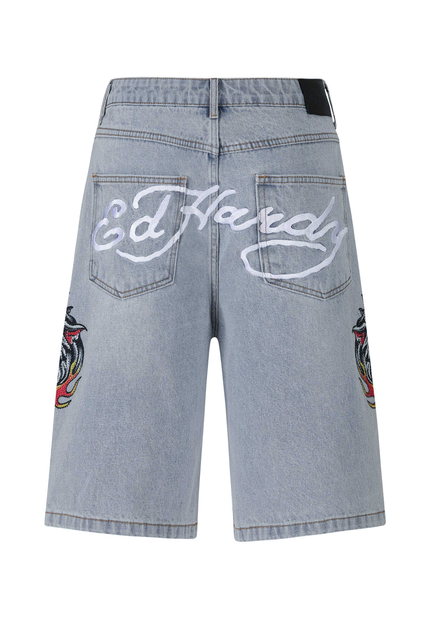 【COLOR iN ID】graish denim shorts FRAME The Easy Faded-Wash Denim Shorts in ZURICH | endource