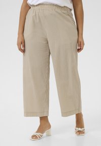 Kaffe Curve - Trousers - chincilla   white stripe Thumbnail Image 1