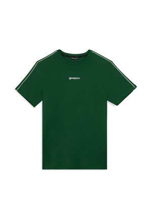 STRETCH WITH CONTRAST STITCHING - T-shirt con stampa - dark green