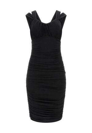 GERAFFTES BODYCON - Etuikjole - schwarz