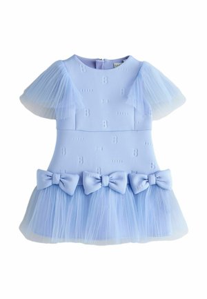 REGULAR FIT - BOW HEM EMBOSSED SCUBA - Kokteilinė suknelė / vakarėlių suknelė - blue