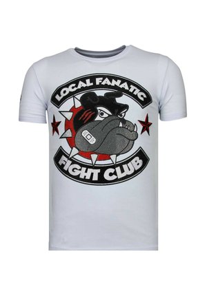 FIGHT CLUB SPIKE - RHINESTONE T-WNW - WIT - 13-6230W. - T-shirt print - wit