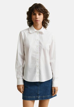 FRILLY - Hemdbluse - white