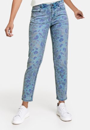 Jeans Skinny Fit - blue denim gemustert