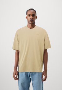 Diesel BOGGY MEGOVAL - Apdrukāts T-krekls - beige