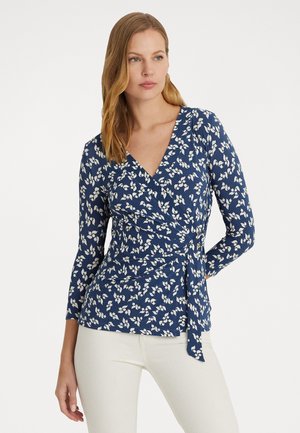 JAINAB MID SLEEVE - Langarmshirt - blue/cream