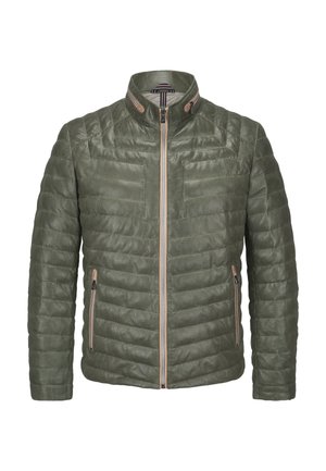 MALIK - Leather jacket - grün