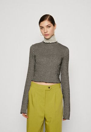 Long sleeved top - black/beige