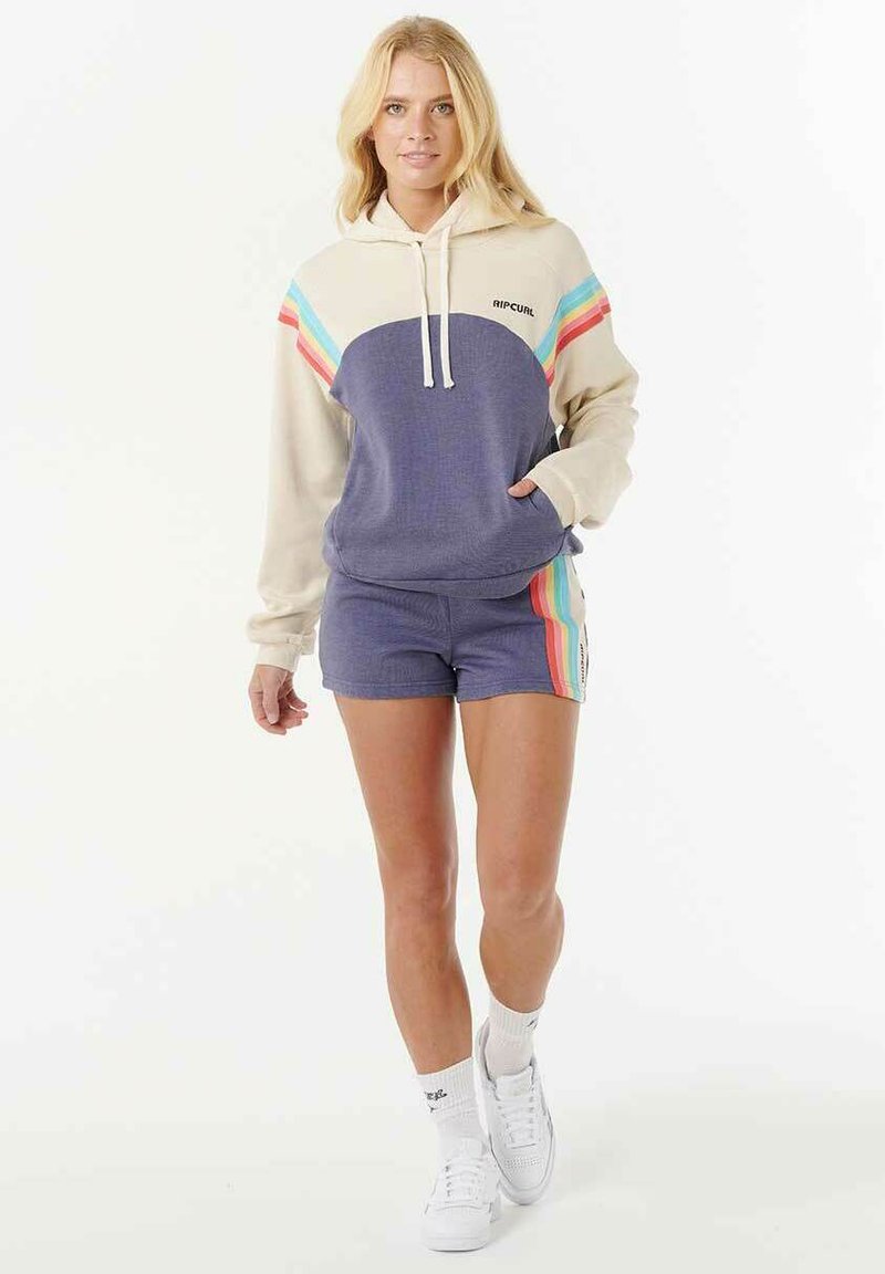 Sweat rose colorblock zippé à capuche - Eden Park