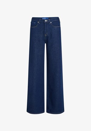 Karl Lagerfeld Jeans, GLITTER HIGH-RISE RELAXED - Дънки с широк крачол - rinse blue