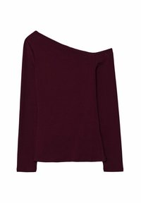 WITH ASYMMETRIC NECKLINE  - Langærmet T-shirt - dark red
