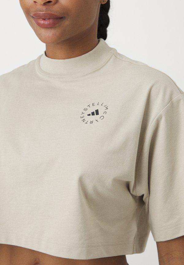 CROP - Basic T-shirt - desert sand4