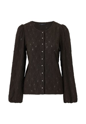Ellos Collection, JERSEYBLUSE MIT PUFFÄRMELN - Bluse - dunkelbraun