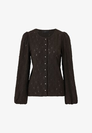Ellos Collection, JERSEYBLUSE MIT PUFFÄRMELN - Bluse - dunkelbraun