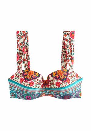 SHAPING PADDED BANDEAU STANDARD - Bikini felső - ecru pink paisley print