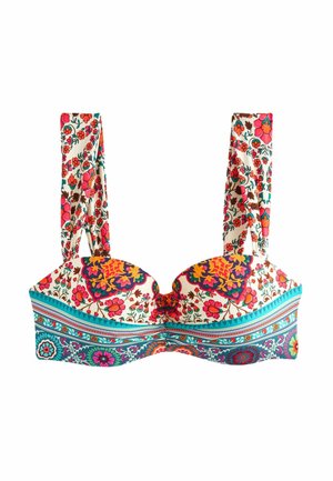 SHAPING STANDARD - Bikinitop - ecru pink paisley print