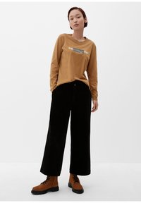 s.Oliver PRINT MIT 3/4 ÄRMELN - Langarmshirt - sandstein