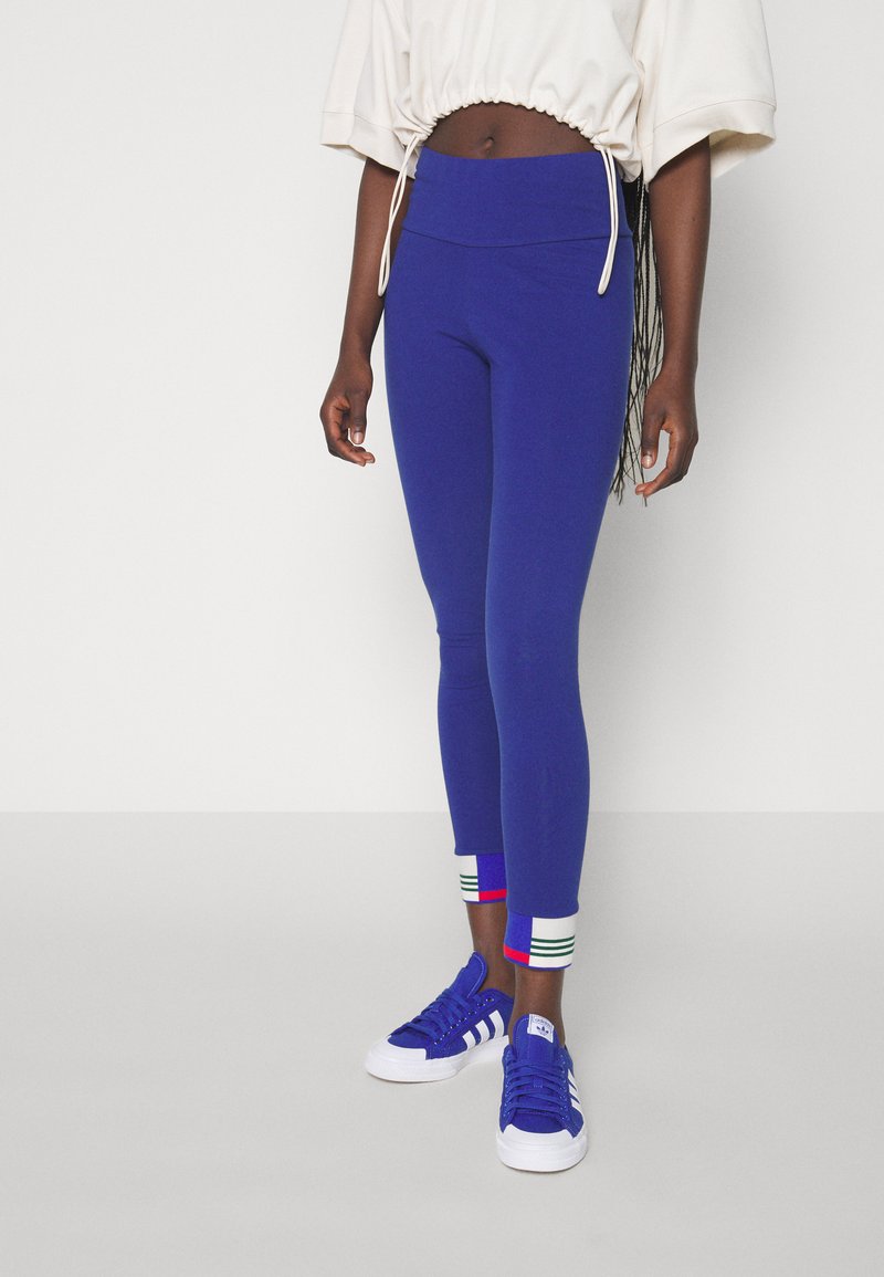 adidas trefoil leggings blue