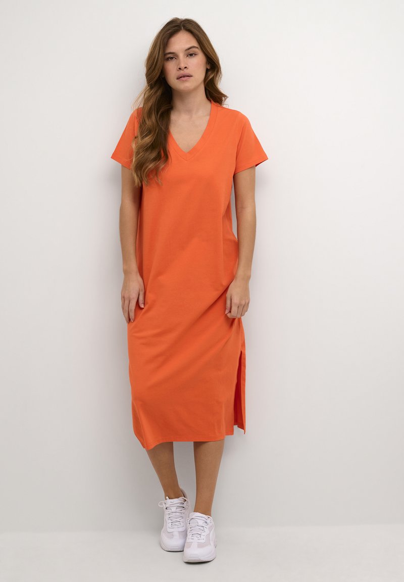 Kaffe - KAMILY - Vestito di maglina - vermillion orange, Ingrandire