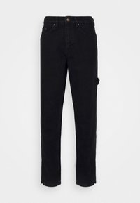 RETRO SLIT PANTS - Calças de ganga de perna direita - black