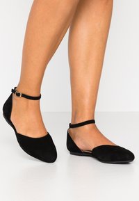 Anna Field Wide Fit - LEATHER - Balerini cu barete - black Imagine miniatură 1