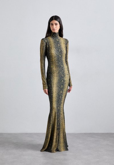 Norma Kamali LONG SLEEVE TURTLE FISHTAIL GOWN - Trikotaažkleit - brown