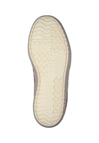 Adidasova potplat cipela od teksturirane, kremaste gumene tvari. Sadrži valovite i heksagonalne uzorke za bolji grip. Brendiranje je vidljivo sa strane.