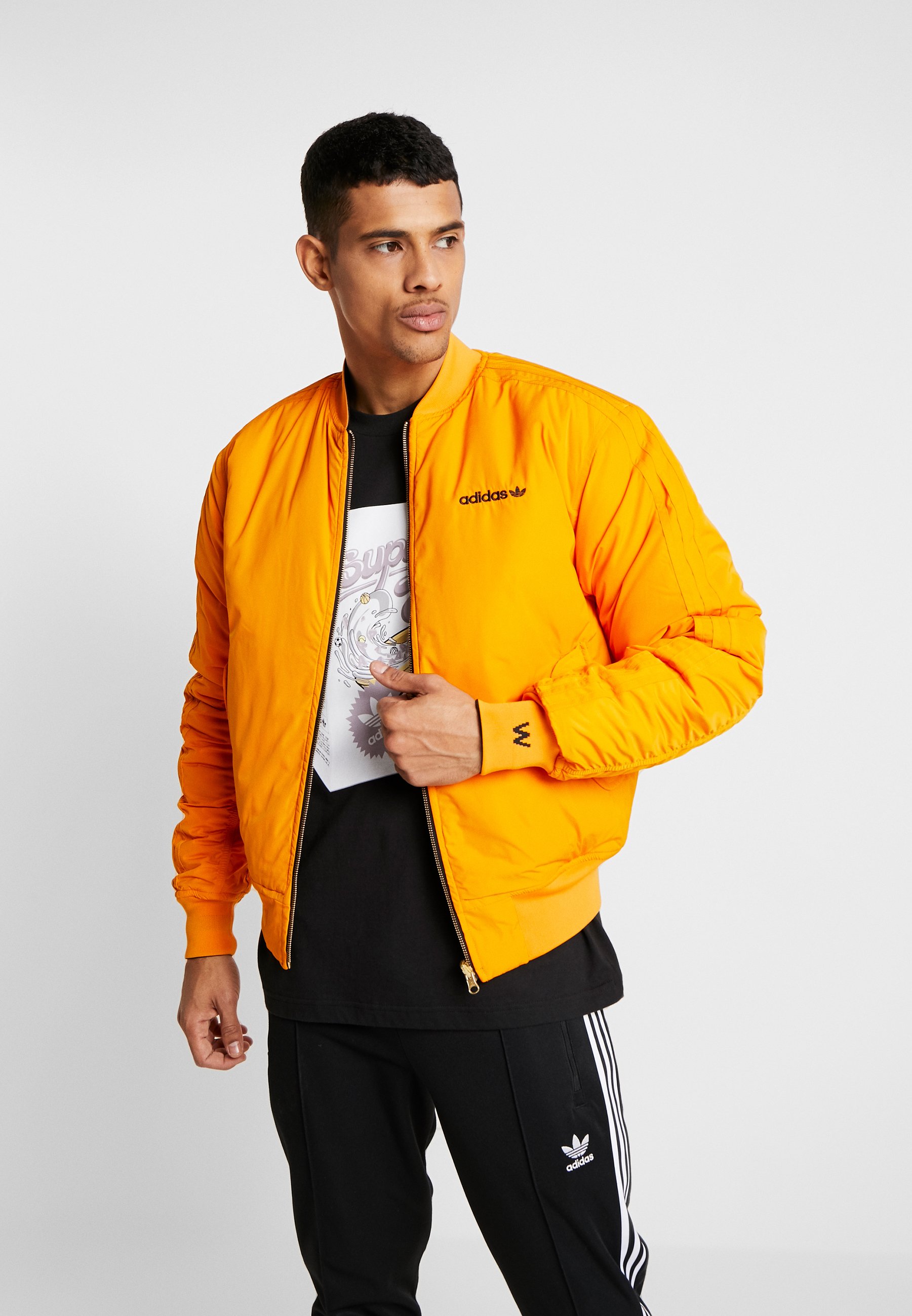 orange adidas bomber jacket