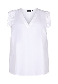 Zizzi MIT RÜSCHEN - Blúzka - bright white