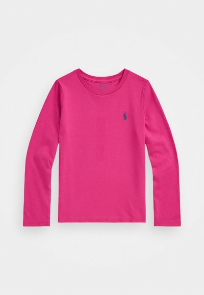 Polo Ralph Lauren COTTON JERSEY T-SHIRT - Ilgarankovis viršutinės dalies drabužis - college pink