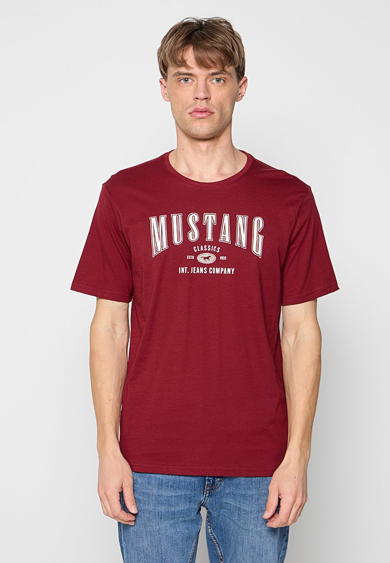 mustang T-shirt print bordeauxrood mustang T-shirt print bordeauxrood