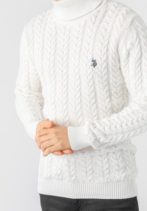 Stickad tröja - off-white