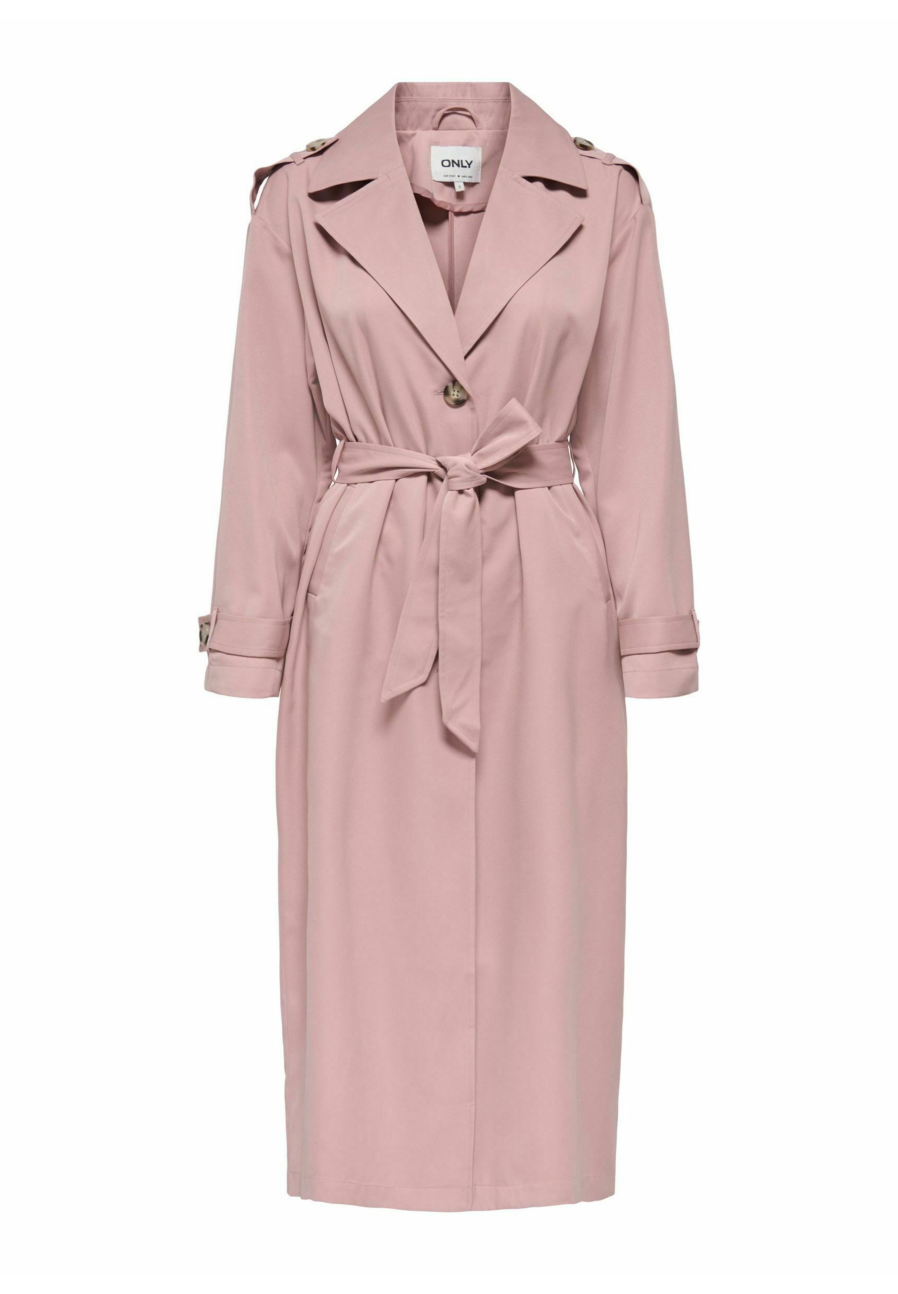strapless open back dress Oxford Dress Coat Full Sleeve Light Pink Danson Cotton
